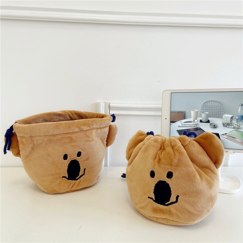 Koreaanse Mode Reizen Trekkoord Opbergzakken Cartoon Koala Ondergoed Cosmetische Organizer Toilettas Case Reizen Doek Verpakking