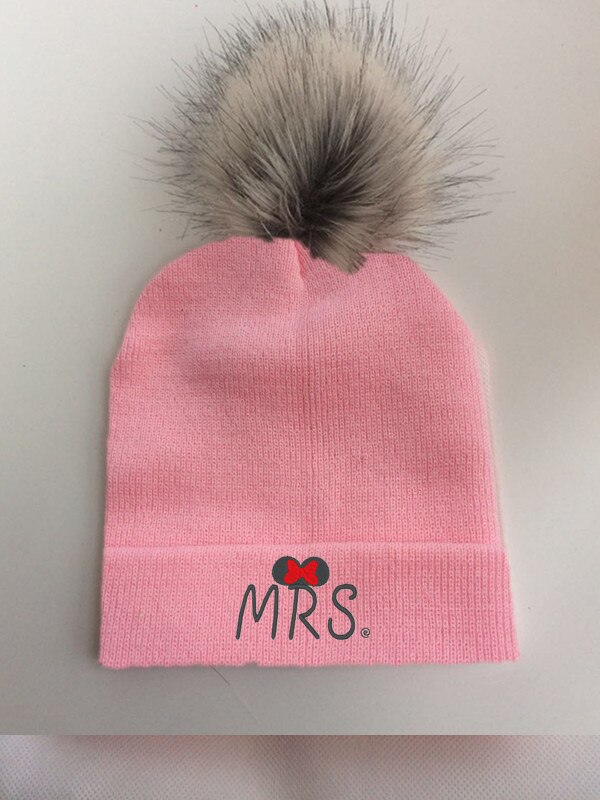 Lente Winter Peuter Baby Kids Kinderen Baby Kleurrijke Wasbeer Faux Fur Pom Pom Hat Cap Beanie Voor Meisjes En Jongens pom Beanie: Roze