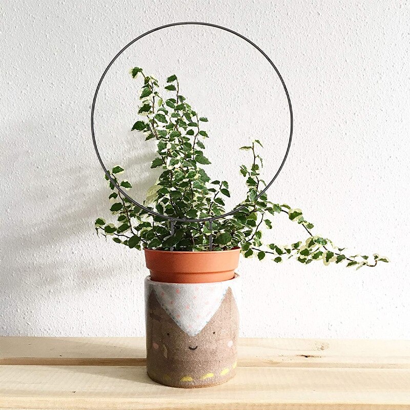 Metallväxt spaljé stödtråd dekorativa växter klätterhållare ställ för krukväxter blommor inomhus el