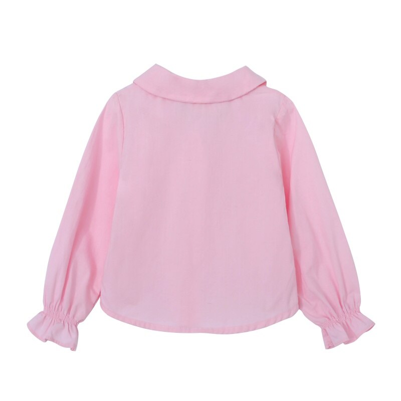 Autumn Tops Girls Cute Kids Blouses For Girls Shirts Long Sleeve School Uniform Ruffles Children Clothing Teenage Blouse