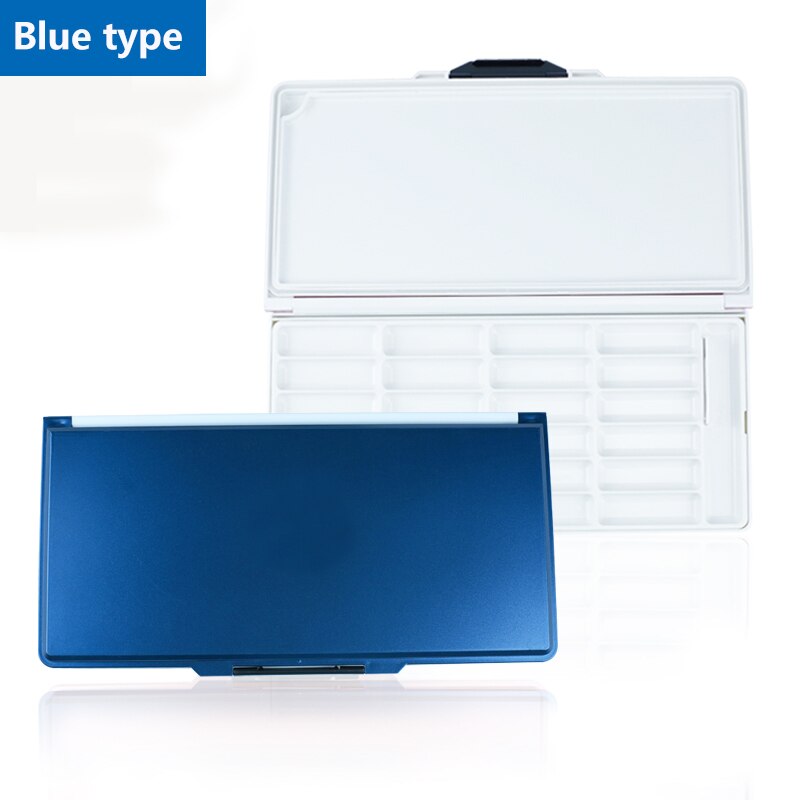 Aquarel Hydraterende Kleur Doos Professionele Schilderen Creatie 7X2MM24 Raster Multifunctionele Draagbare Vouwen Kleur Doos: Blue type
