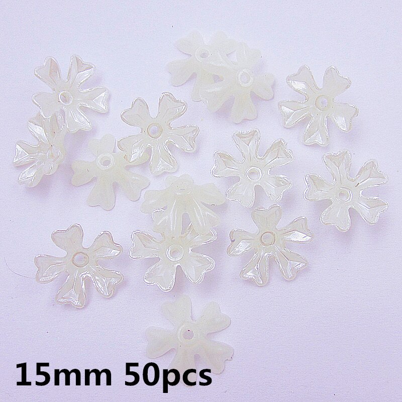 Multi smukke imiterede mavemuskler blomst perler perlehætter endebeholder blomst torus gør det selv med afstand smykketilbehør: V0229