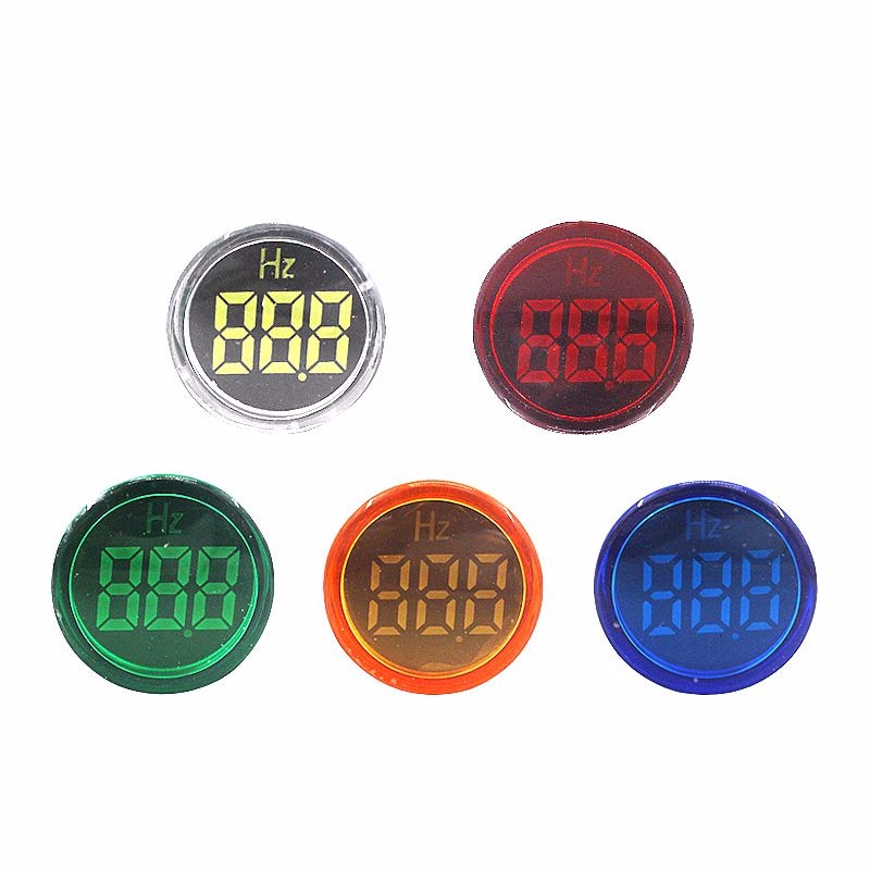 22mm led ac digital display frekvens tabel hertz meter voltmeter indikatorlys signal lampe båd advarselslys rækkevidde 0-99hz