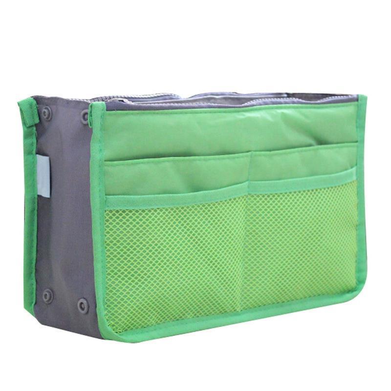 Makeup Bags Large Capacity Nylon Cosmetic Storage Bag Travel Insert Organizer Handbag Purse Makeup Bag For Women Female: Green