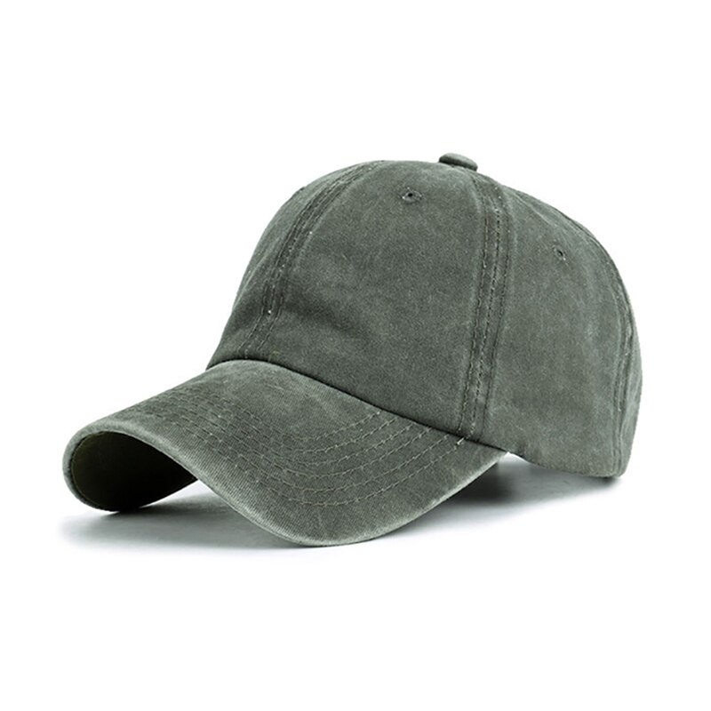 Baseball Cap Ponytail Hat Headwear Outdoor Sports Wear With Adjustable Back Closure Solid Color Washed Cotton mk: QJ2086MG