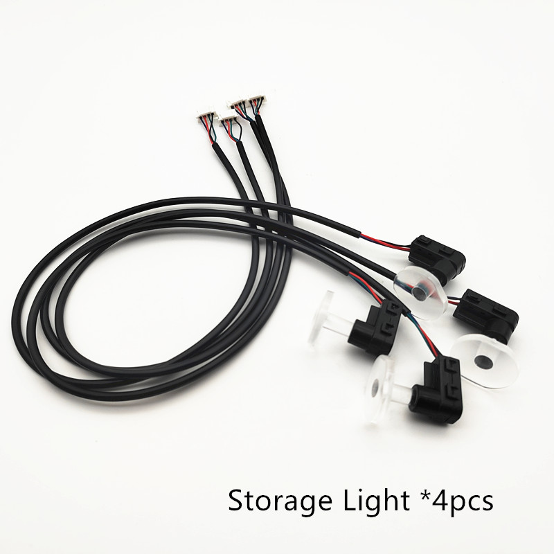 Car Interior Ambience Lamp LED Acrylic Optical Fiber Strip: 1 Storage Light 4pcs