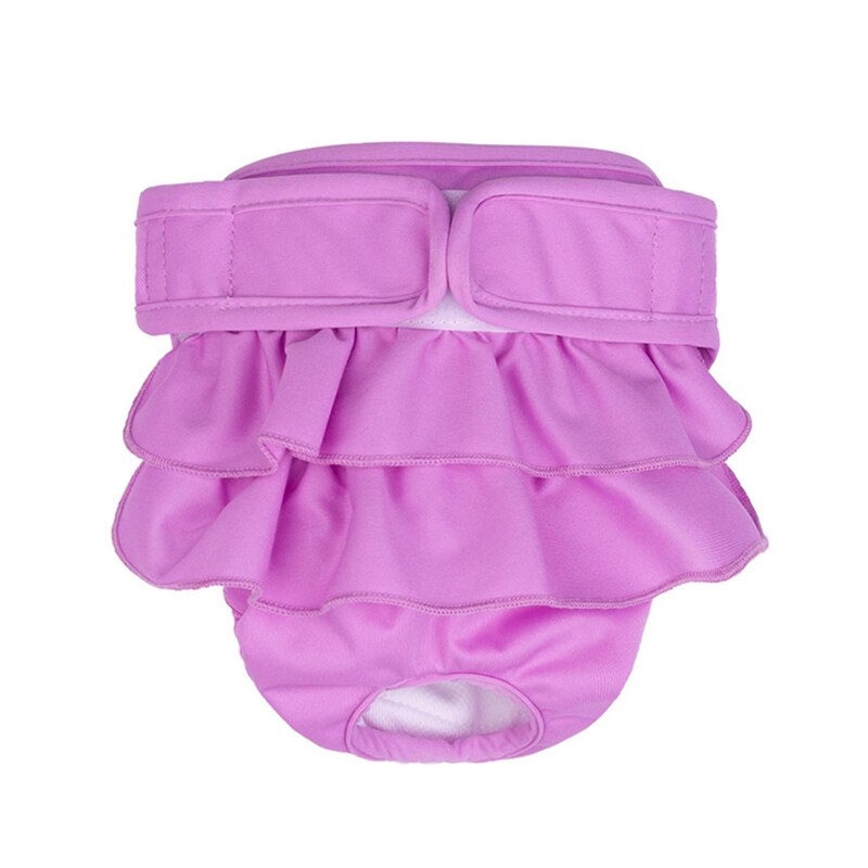 Reusable Female Pet Physiological Pants Washable Big Dog Sanitary Panties Diapers for Medium Large Dogs mascotas Supplies: M / PURPLE