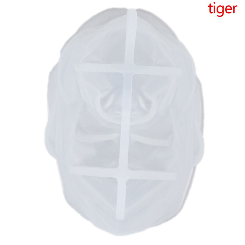 3D Silicone moule bricolage géométrie stéréo ours cerf chat tigre orang-outan moule Animal moule décoration ornement moule gâteau outil: Vert armée