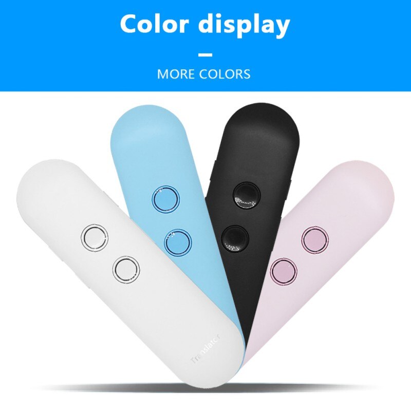 Two Way Easy Translator Smart Voice Language Translator Small Portable Bluetooth 5.0 42 Languages For Travel Shopping Business