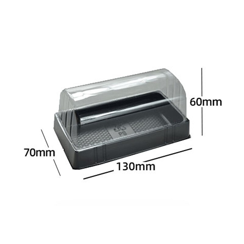 50pcs Disposable cake box with transparent lid and black bottom container Suitable for Cake shop Supermarket Restaurant