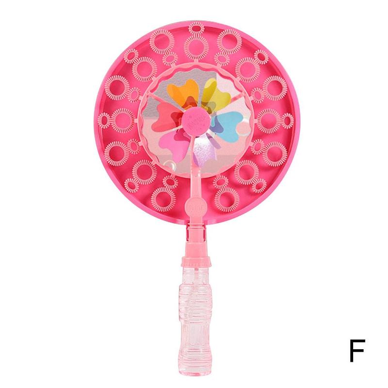 Bubble Wand Vijf Gat Multi-Bubble Hartvormige Windmolen Bubble Wand Kinderen Bubble Speelgoed: F