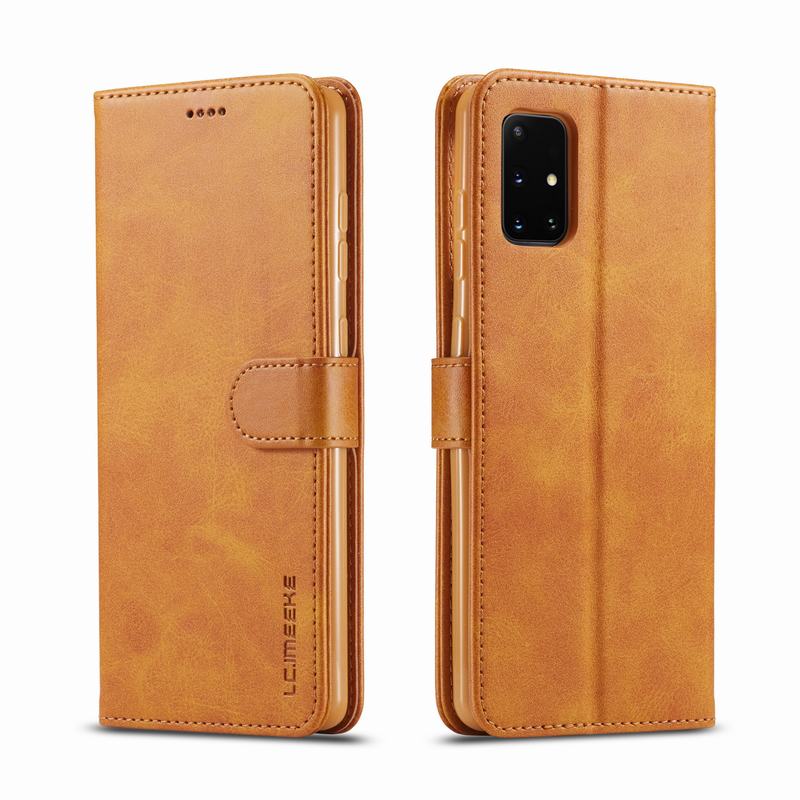 Luxury Case For Samsung Galaxy A71 Cover Case Magnetic Flip Stand Wallet Cover For Samsung A 71 Phone Case On Galaxy A71 Coque: Yellow