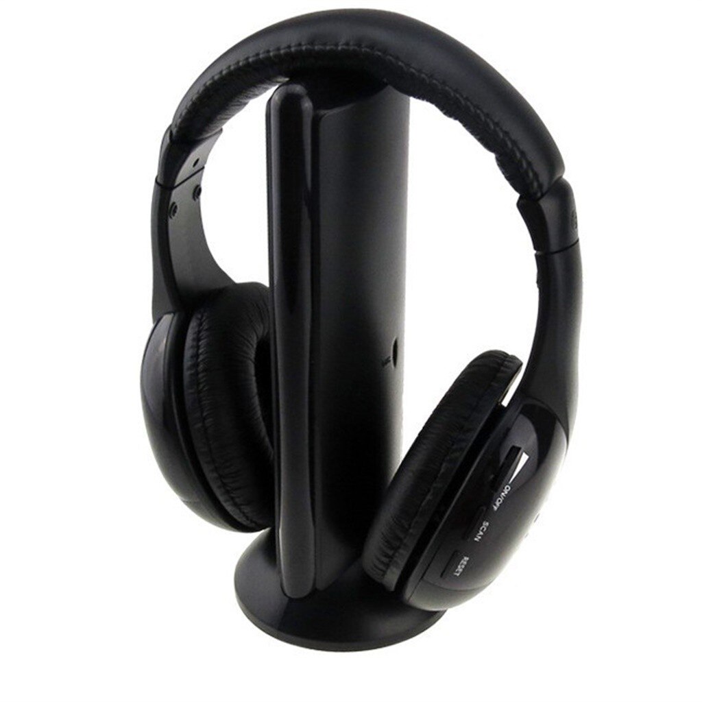 5 In 1 Headset Draadloze Hoofdtelefoon Draadloze Rf Mic Radio Headset High-Fidelity Geluid Draadloze Headset Voor MP3 MP4 pc Tv Dvd Cd