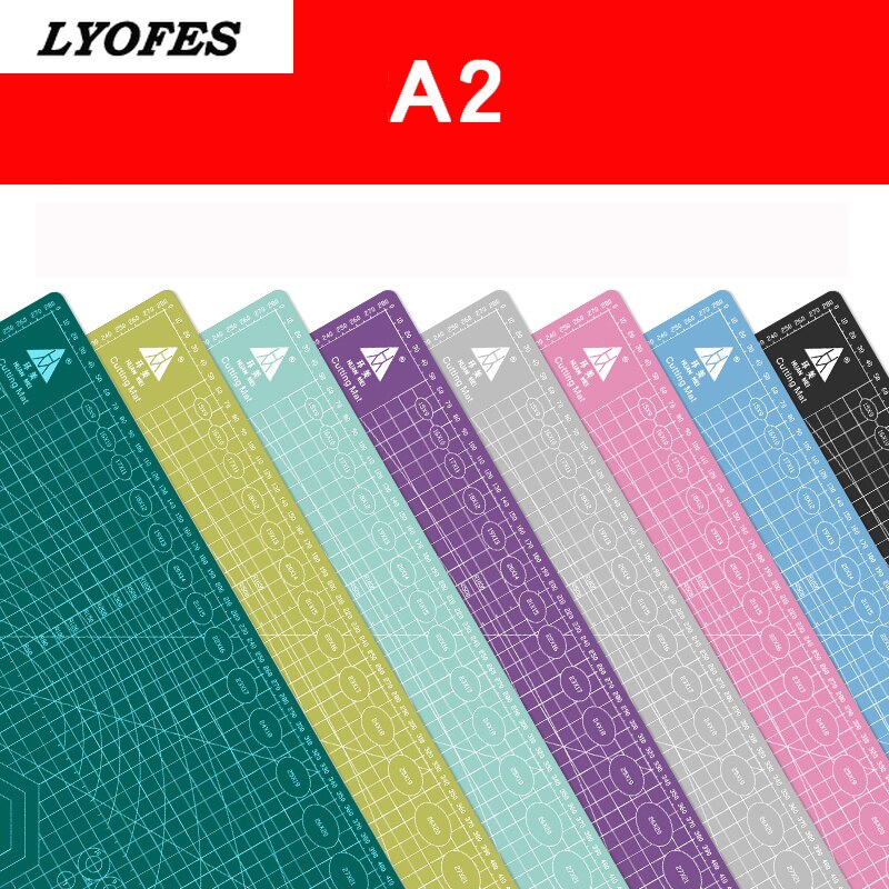 60 * 45cm A2 Cutting Board Grid Line Self-healing Cutting Board Craft Card Multi-color Double-sided Desktop Cutting Pad