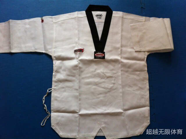 Liquidación Taekwondo, WTF dobok telas jacquard Corea KUTM original genuino bordado uniformes de taekwondo 180 190 200cm