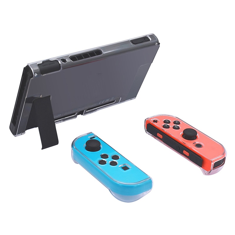 Controller Accessories With Stand Cases Hard PC Protection Cover For Nintend Switch NS NX Case Transparent Crystal Shell Console