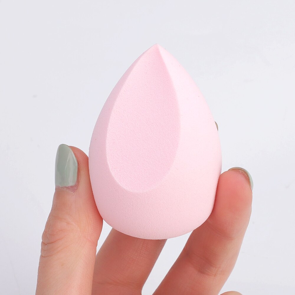 1pc Gradient Peach Makeup Sponge Foundation Cosmetic Puff Powder Smooth Beauty Marbling Blender Water Shape Tool: Pink