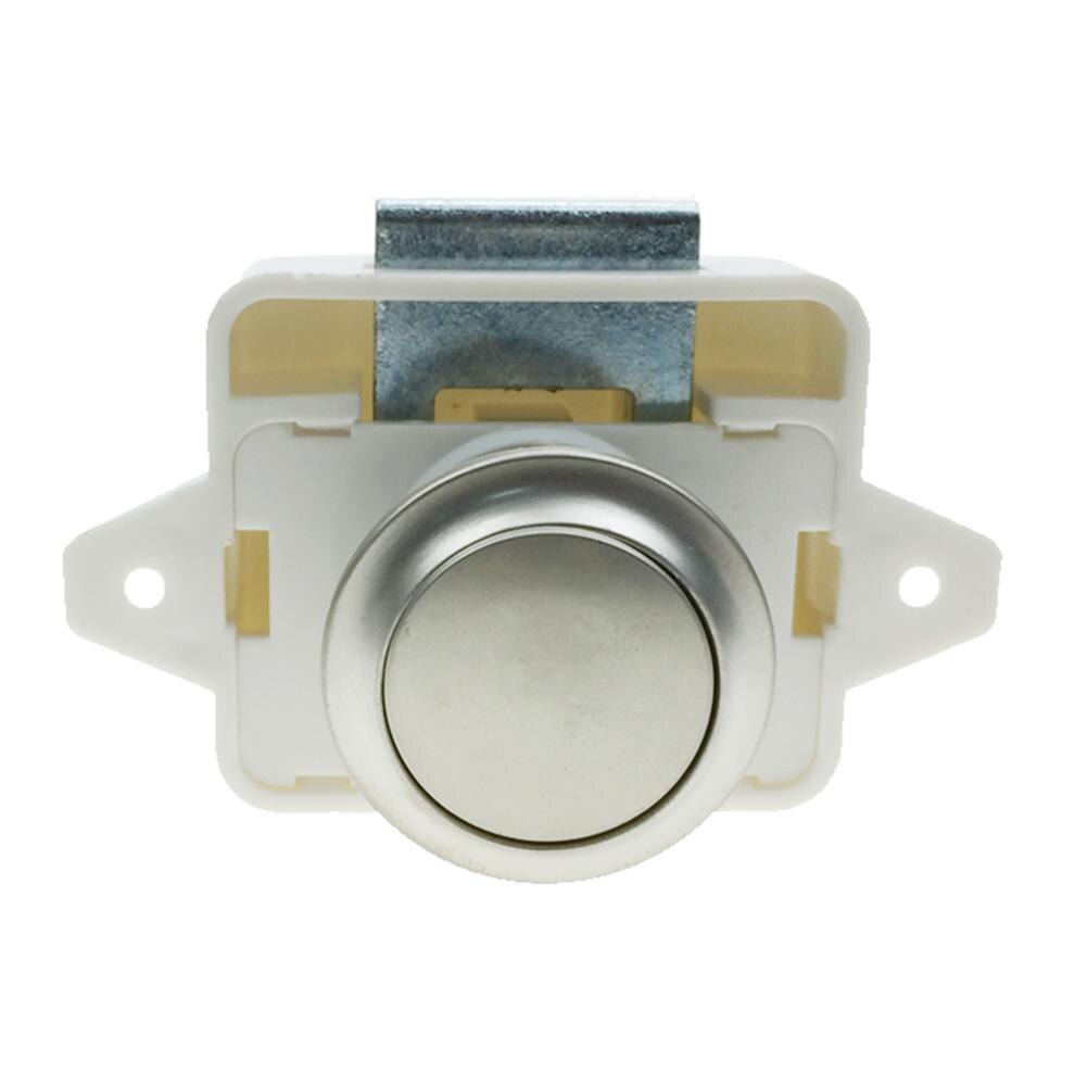 5PCS Camper Car Push Lock RV Caravan Boat Motor Home Office Cabinet Drawer Latch Button Locks For Furniture Hardware: White