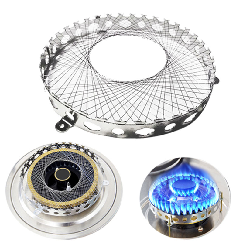 Gas Stove Torch Net Stainless Steel Gas Cooker Windproof Energy Saving Circle Cover Case Mesh Kitchen Accessories MDD88