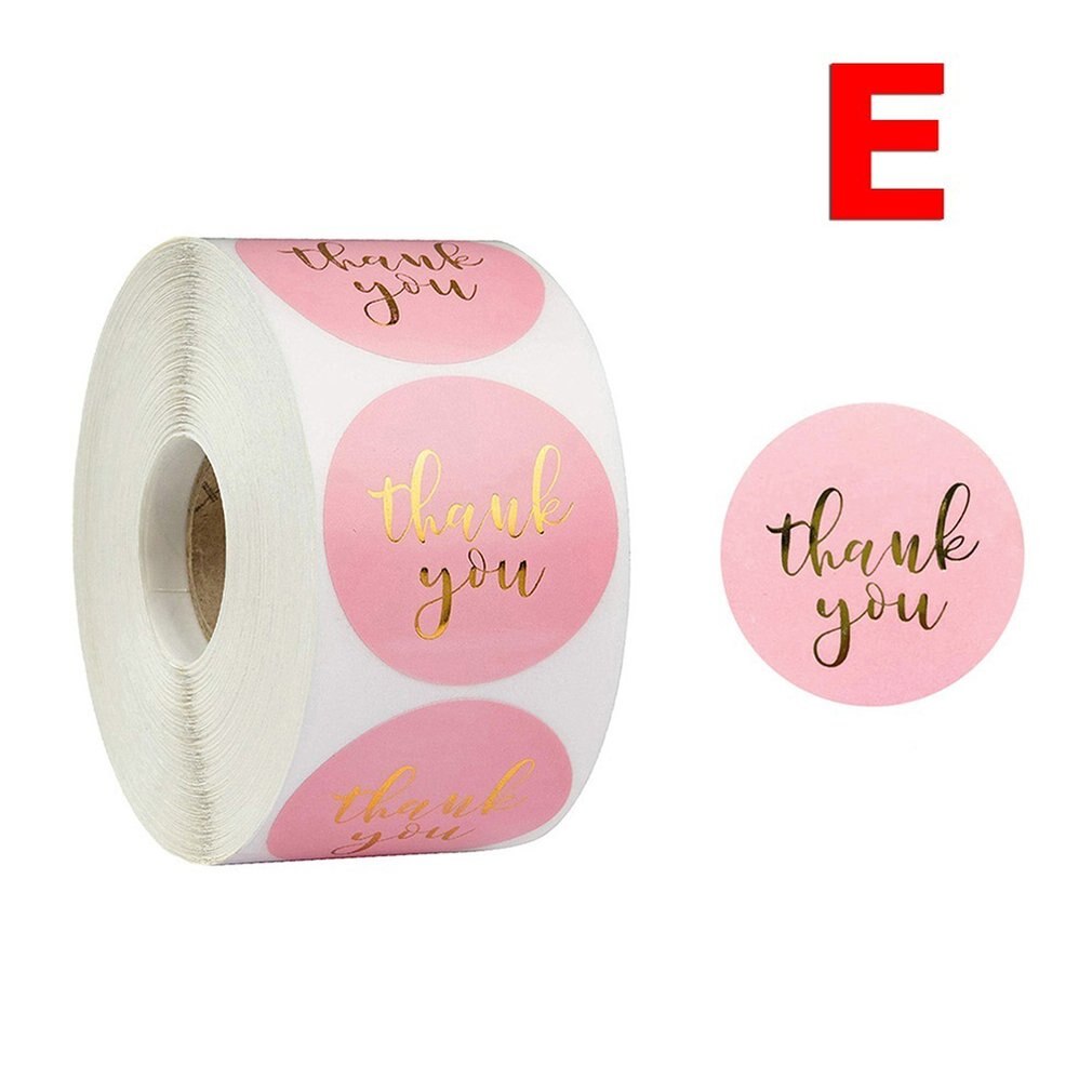 Powder White Sticker 2 Inch Thank You Stamping Sticker Seal Label Handmade Self-adhesive Label Sticker: Light Yellow