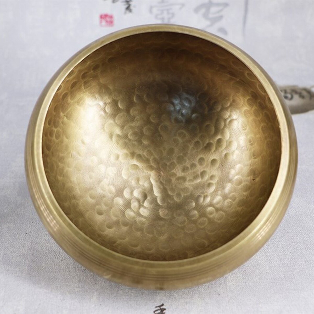 Tibetan Singing Bowl Set Brass Singing Bowl Wooden Mallet for Meditation Yoga Chakra Healing Relaxation Mindfulness