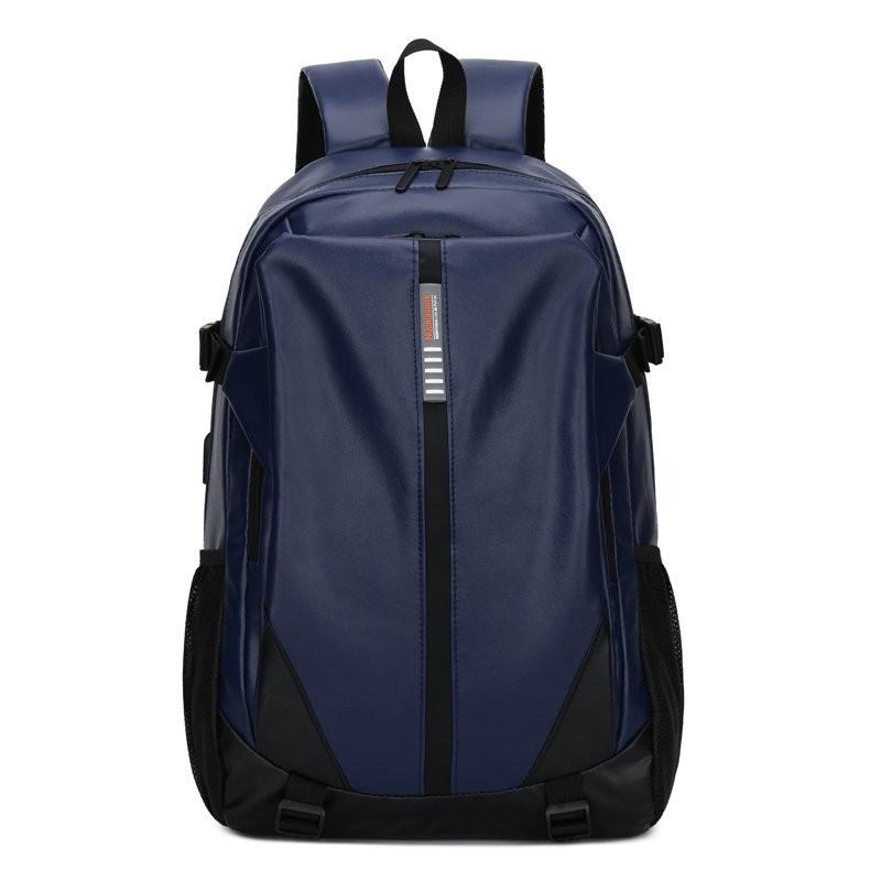 Hohe Kapazität Männer Rucksack 15,6 Zoll Laptop Rucksäcke Usb Ladung Reise Bagpack Studenten Schule Taschen: Blau