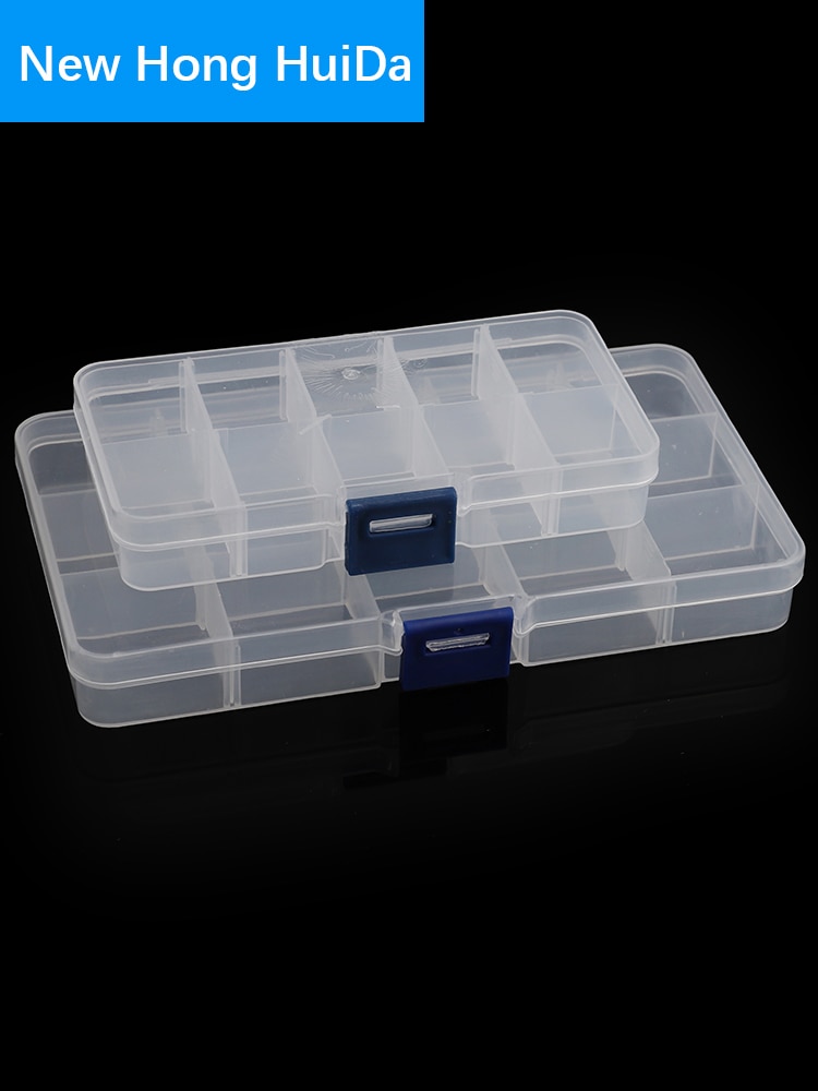 Container Plastic Box Practical Adjustable Compartment Jewelry Earring Bead Screw Holder Case Display case strage box