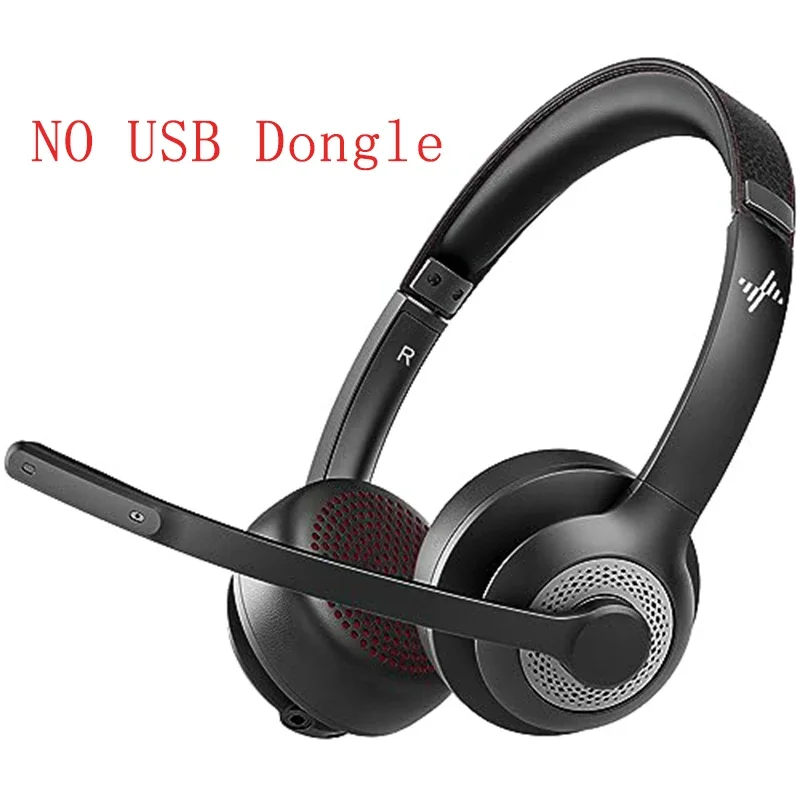 JIAMQISHI Wireless Headset with Mic for Work Bluetooth V5.2 Headphones with AI Noise Cancelling Mic USB Dongle for Laptop,PC: Sky Blue