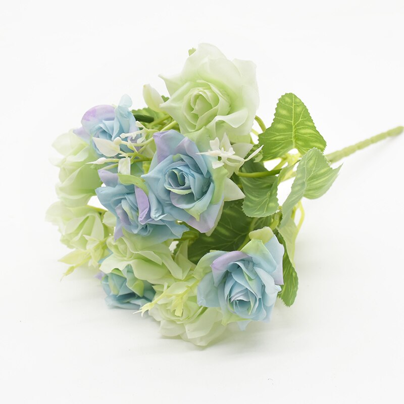 10 Heads 5 Vorken Rose Boeket Kunstbloemen Home Decor Diy Achtergrond Wanddecoratie Indoor Meubels Kerst Bruiloft: 3