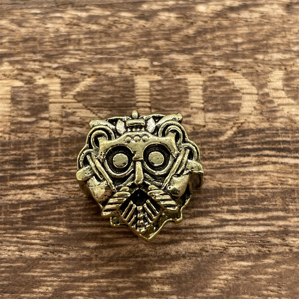 Cuentas de runas vikingas para hacer joyas, trenzas para el cabello, manualidades para Barba, espaciador de Metal Diy, accesorios de cuentas con agujero grande, aptos para pulsera