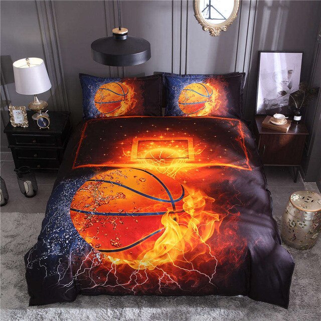 20 3D Basketball Gedruckt FußBall Bettwäsche-setzt Königin Größe 2 stücke/3 stücke Bettbezug-einstellen Bettwäsche Decke abdeckung: 1 / 228x228cm