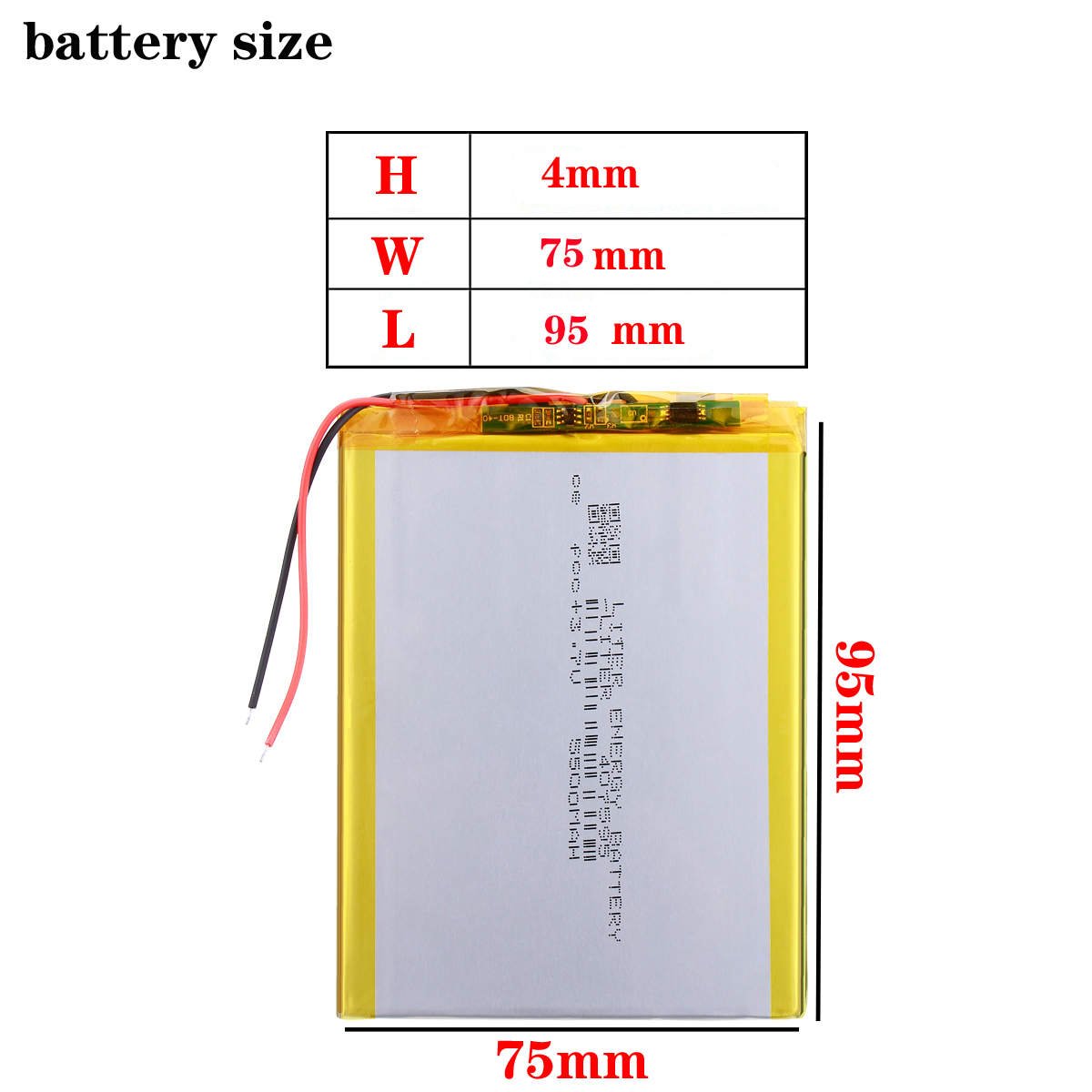 407595 3,7 V 5500 mAh Li-Ionen-Tablet-PC-Akku für 7,8,9 Zoll Tablet-PC 3,7 V Polymer-Lithium-Ionen-Akku mit hoher