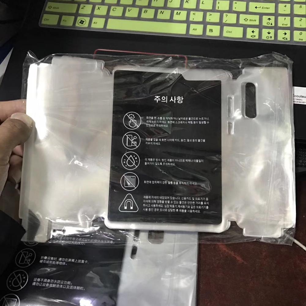 100Pcs Voor Samsung Galaxy Vouw SM-F9000 Fabriek Screen Protectors Film Stickers Lcd Back Cover Voor Back Film