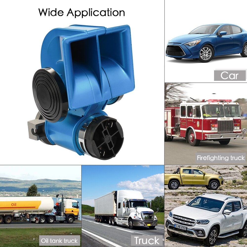 Air Blast Horn 530HZ Lorry SUV RV Train Boat Twin Tone Loud Bus Van Bike