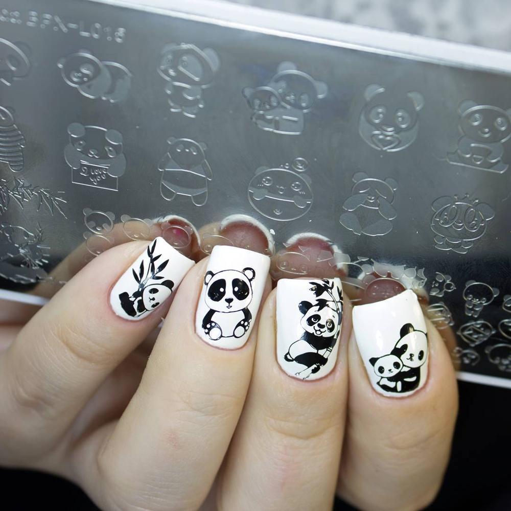 BORN PRETTY série animale estampage plaques timbre modèle hibou fleur Image plaque pochoir ongles outils d'impression