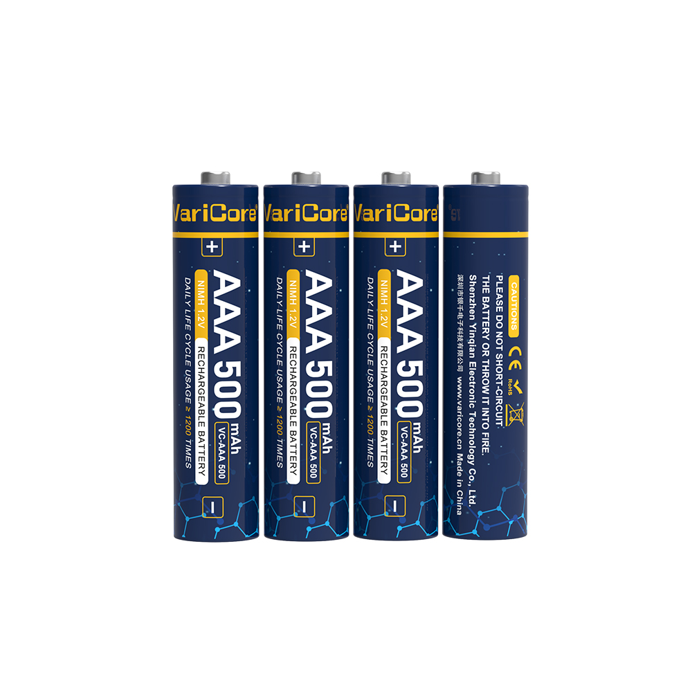 VariCore Rechargeable AAA Batteries 1.2V 500mAh NiMH for Remote Control, Toys, Flashlight, Electronic Device