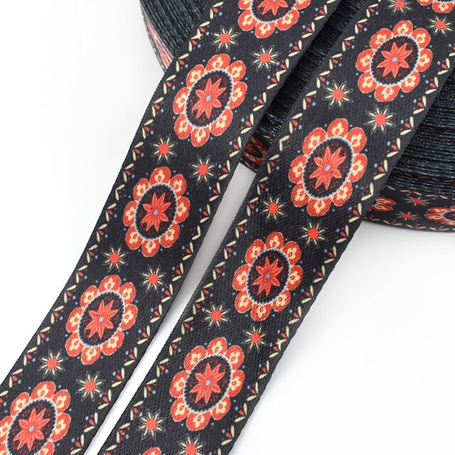 Meetee 10 metriä 38mm print etninen jacquard nauhakassit hihna vyö nauha tee itse tekstiilit vaatteet sisustus ompelutarvikkeet: 05