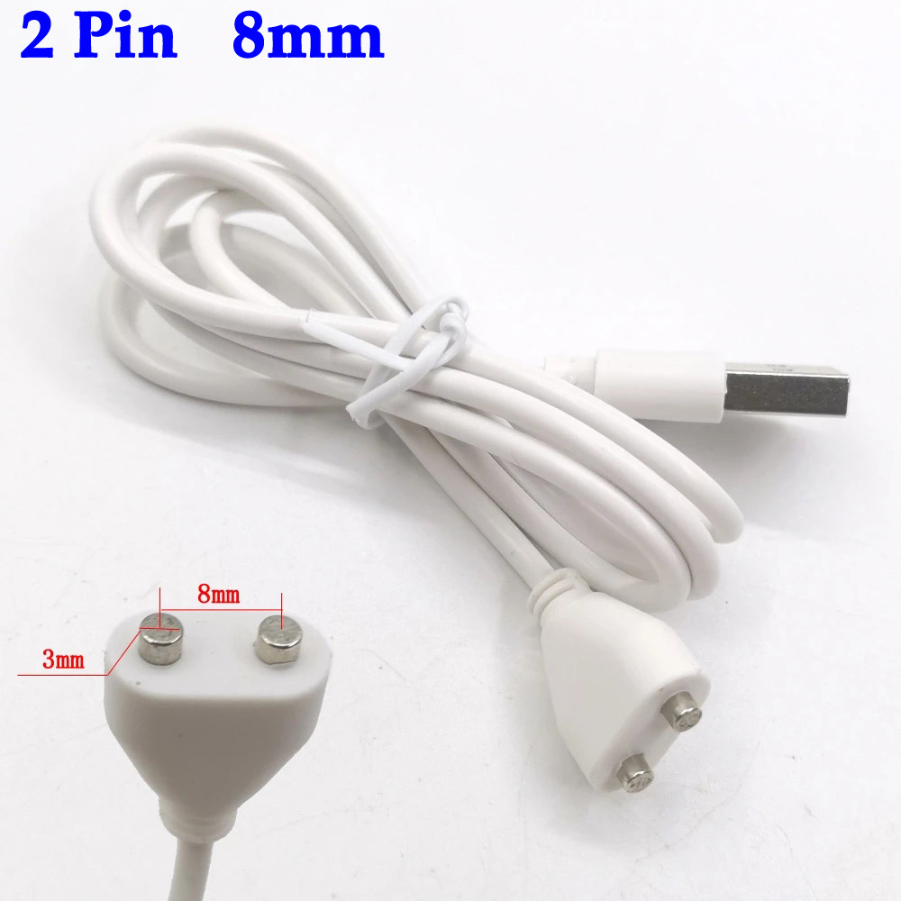 2 Pin Magnetic Charging Cable 8mm center spacing Magnet Suctio USB Power charger for Beauty instrument Smart device