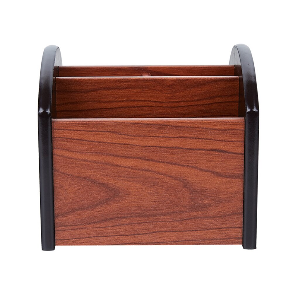 DIY Wood Desk Stationery Holders Desk Storage Organizer 360 Rotating Pen Pencil Holder Table Office Paper Holders Stationery