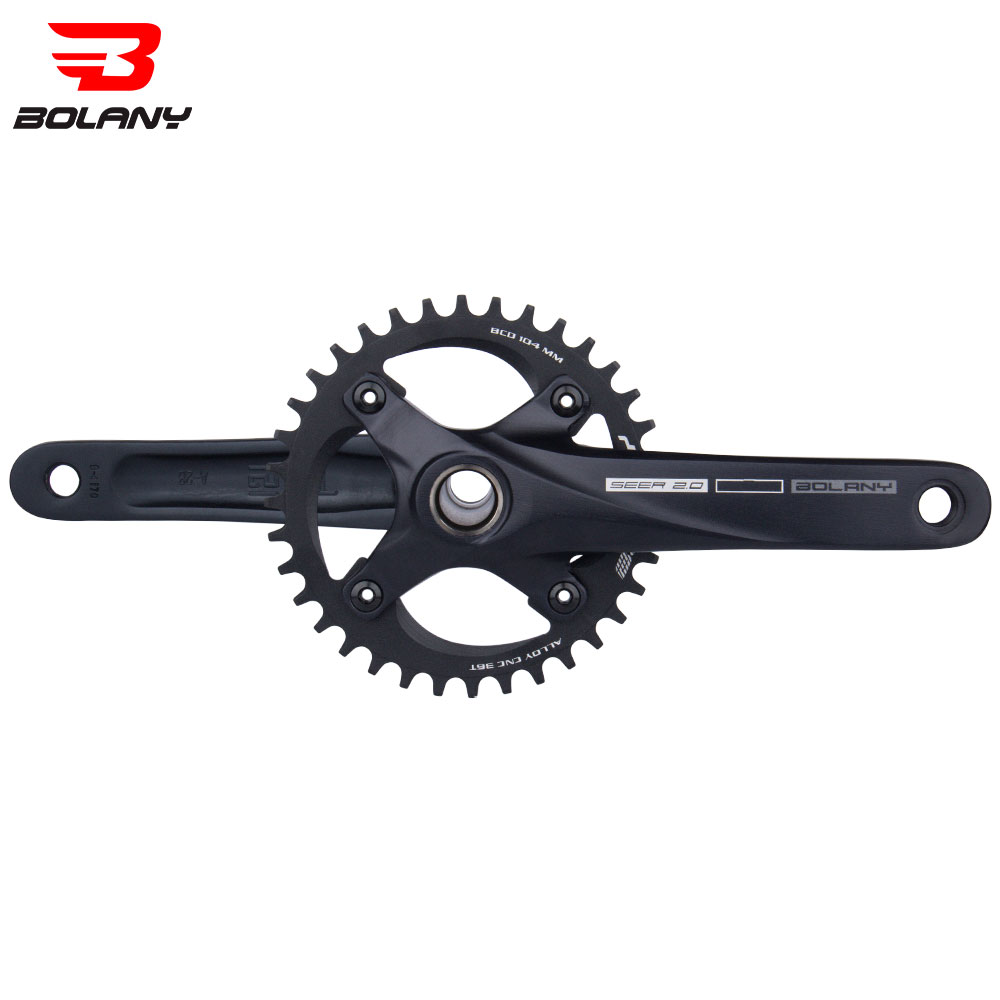 Bolany-platos y bielas de bicicleta 104BCD, juego de bielas huecas de 170mm, plato de manivela integrado 36T con orificio redondo inferior