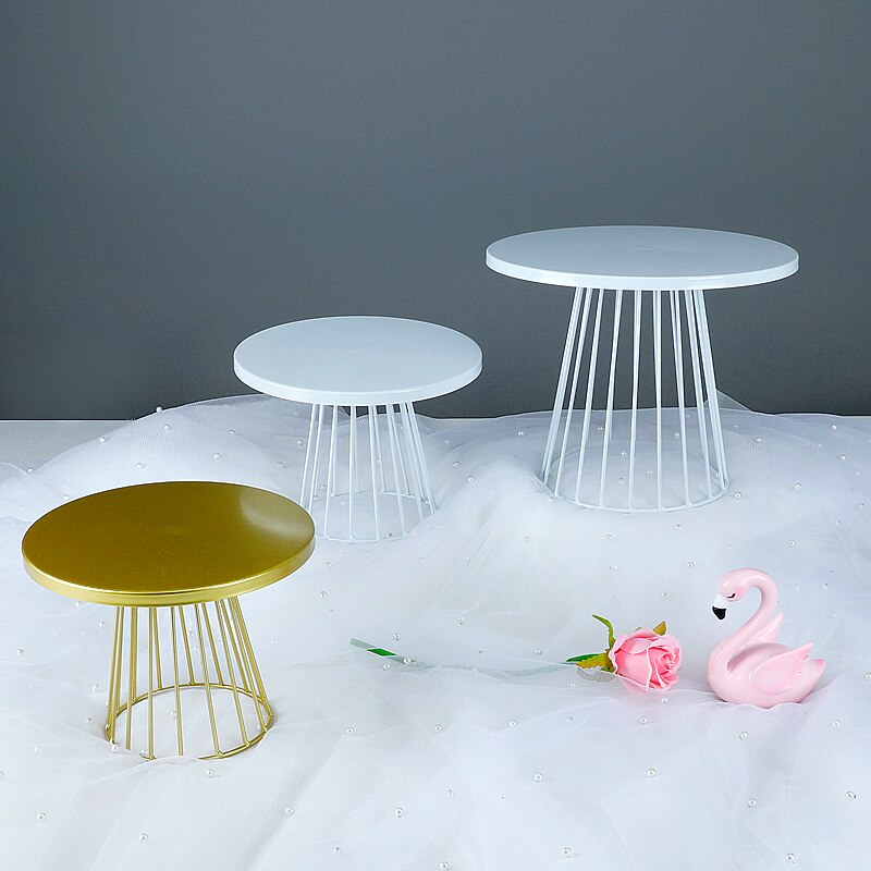 Metalen Cake Stand Bruiloft Wit Goud Dessert Display Rack Verjaardag Partij Decoratie Cupcake Stand Voedsel Taart Lade 20/ 25cm