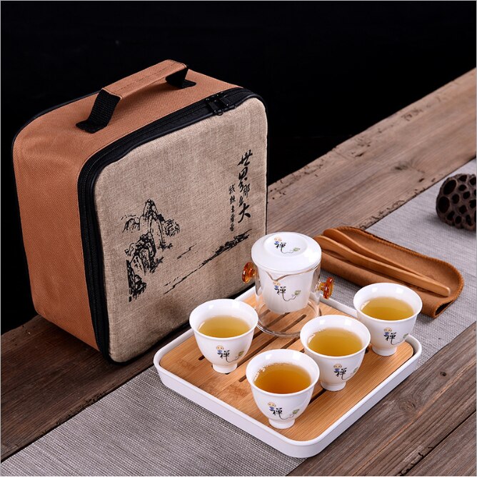 Il impostato da tè includere 1 tazza da 4 tazze, elegante gaiwan di alta qualità, bollitore e tazza da tè per teiera belli e facili, bollitore da viaggio, spedizione gratuita: Grigio chiaro
