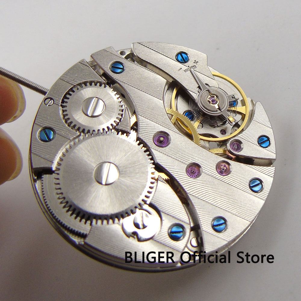 Vintage 17 Jewels Steel Manual Men Watch Movement Fit 6497 ST3600 Hand-Winding