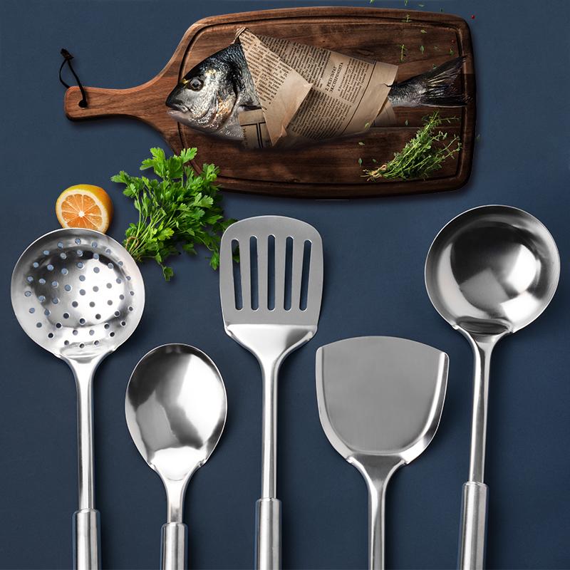 Kitchen Cooking Utensil Set Stainless Steel Cookware Colander Spoon Spatula Shovel Kitchen Tools