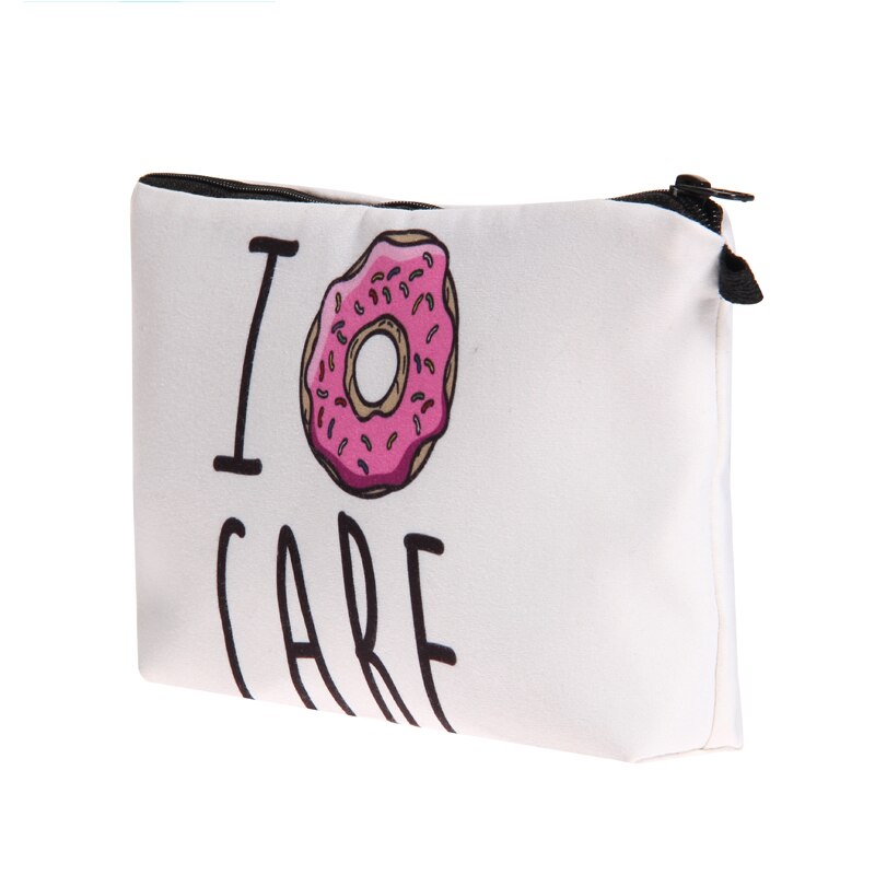 Jom Tokoy Mode Cosmetische Organisator Zak Donuts Warmte-overdracht Afdrukken Cosmetische Tas Mode Vrouwen Make-Up Tas