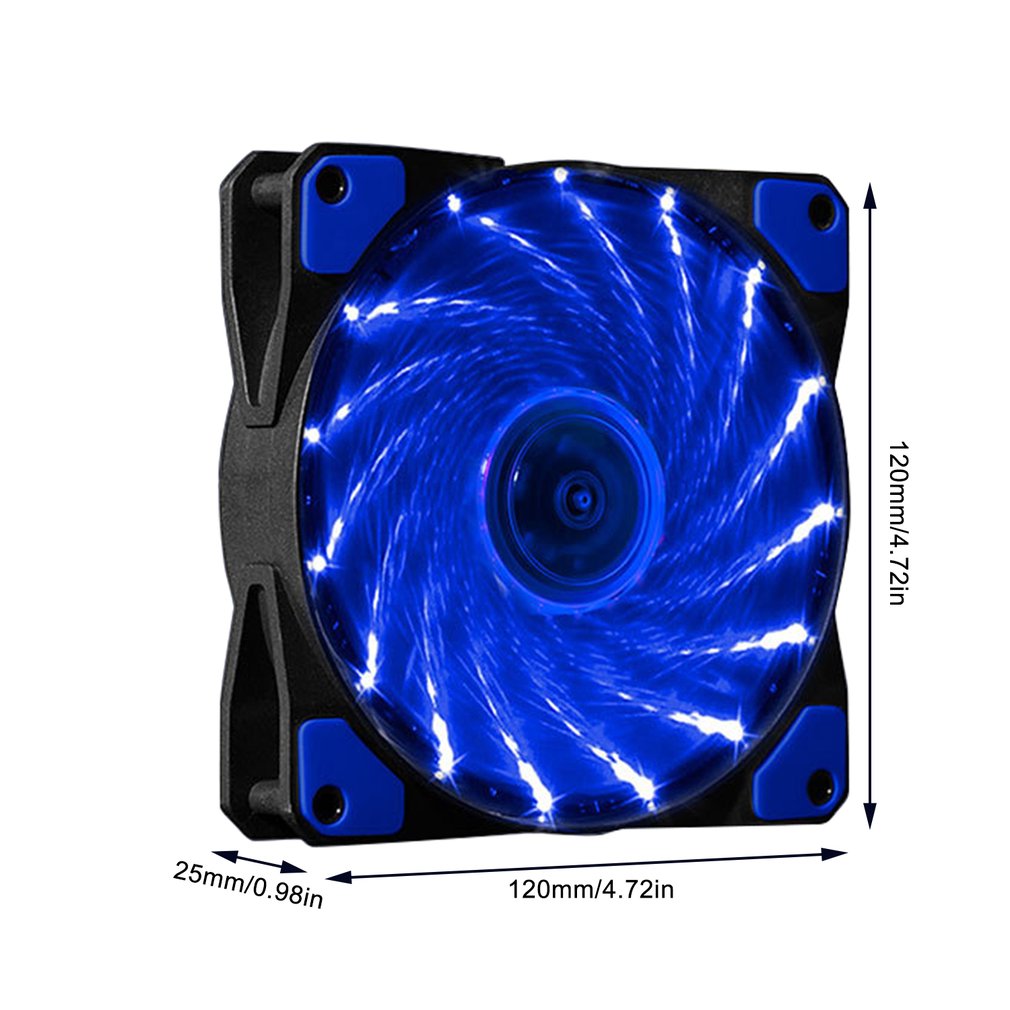 Ventiladores de carcasa de ordenador RGB, ventilador de refrigeración de 15 luces, 12025 Streamer, ventilador de chasis de 120mm, luz LED PWM RGB, disipación de calor