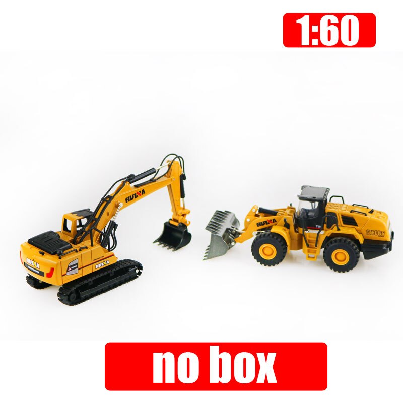 Huina Model 1:60 Scale Alloy Excavator Dump Truck Wheel Loader Engineering Vehicle Diecast Toy Christmas Year: 2pc no box b