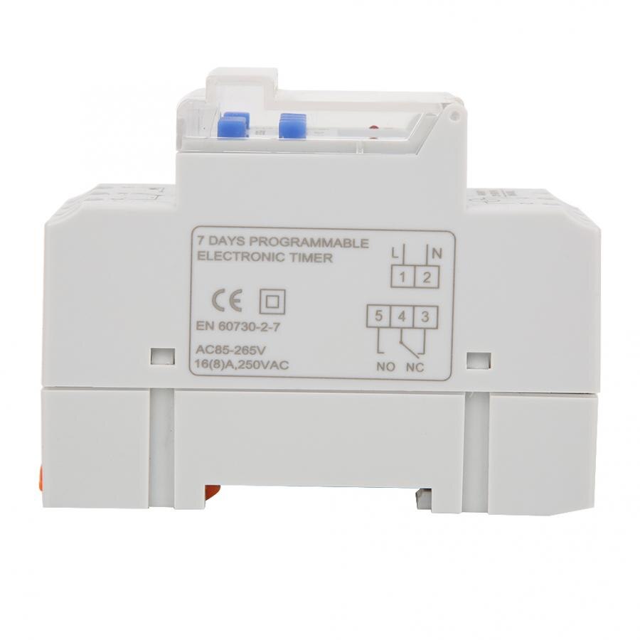 Temporizador 85-265V AC 16AWeekly 12/24hrs Timer Switch LCD On Off Control Programmable Time Relay Temporizador Electrico