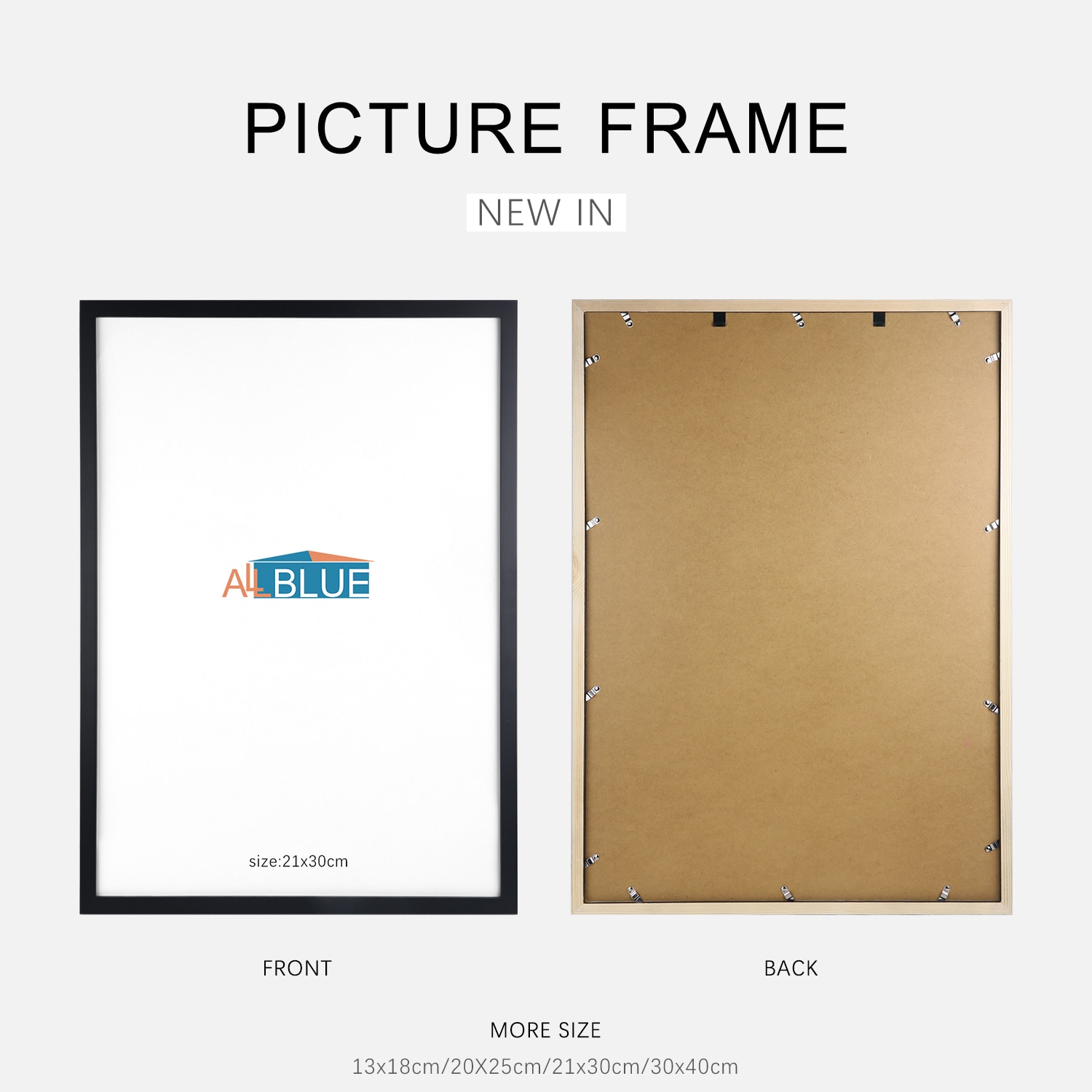 Wooden Frame Black Picture Framed Hanging Photo Frames Wall Decor Framework Luxury Art Poster For Room Decoration Print Painting