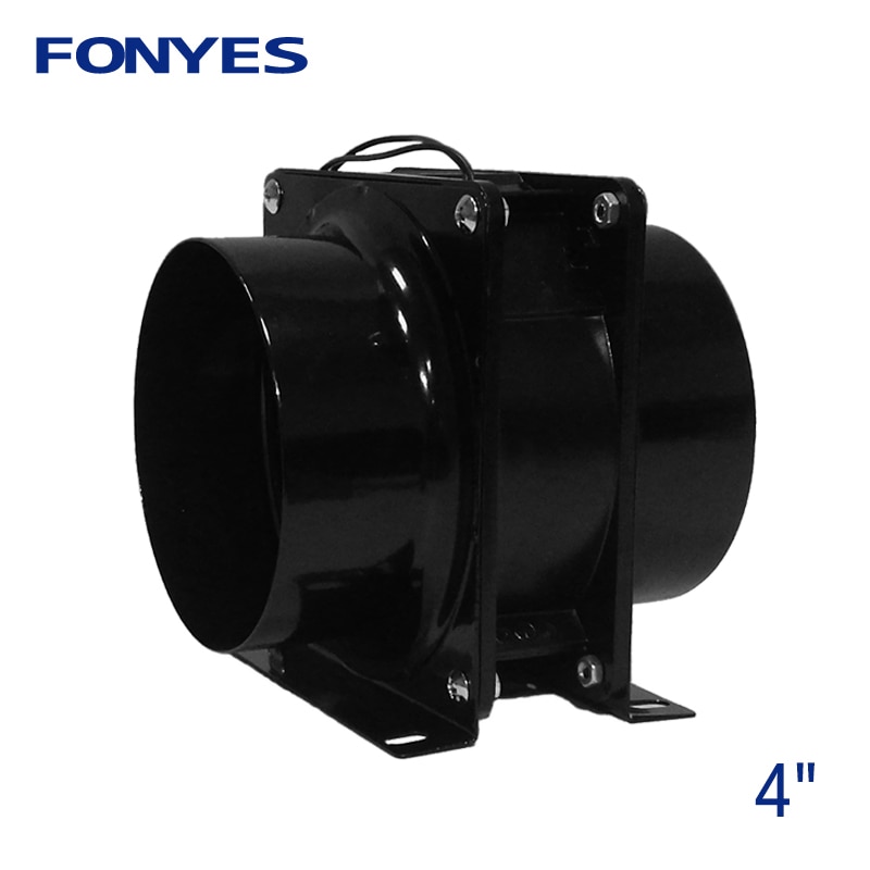 4 inch AC fan mini cooling fan inline duct fan ventilator air vent air extractor radiator axial exhaust ventilation fan 100mm